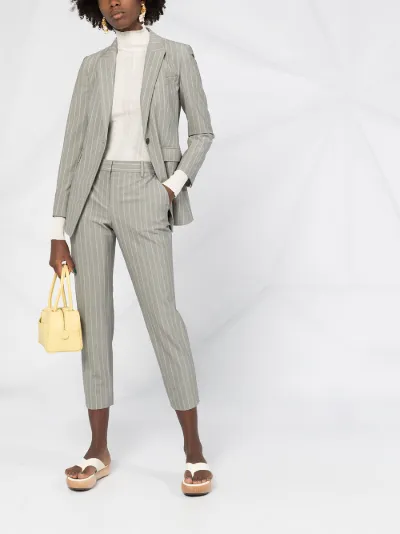 tailored cropped pinstripe trousers 