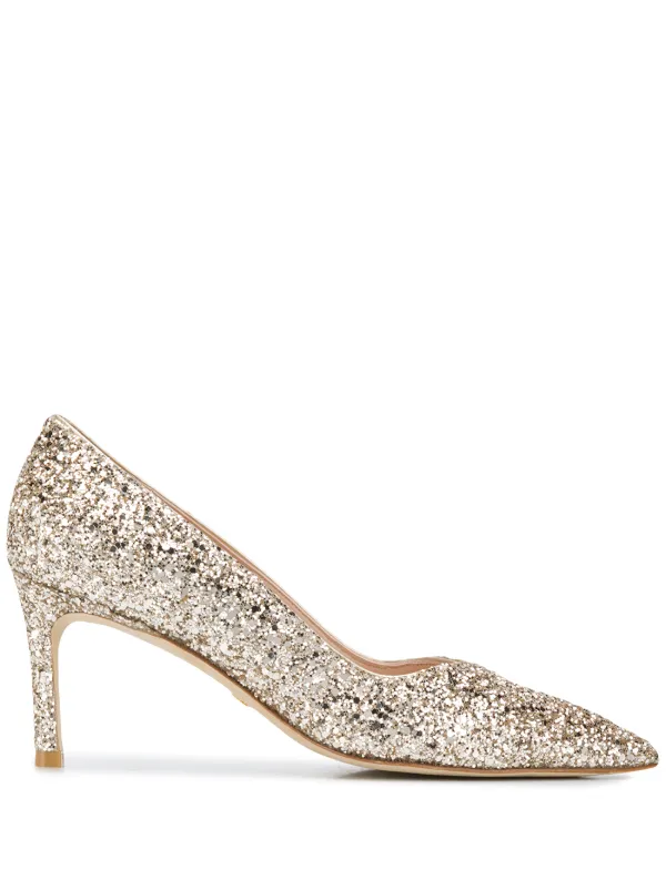 stuart weitzman glitter pump