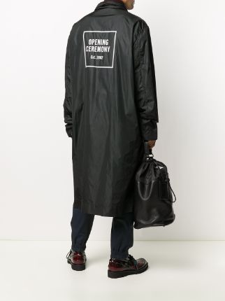 oversized logo print coat展示图