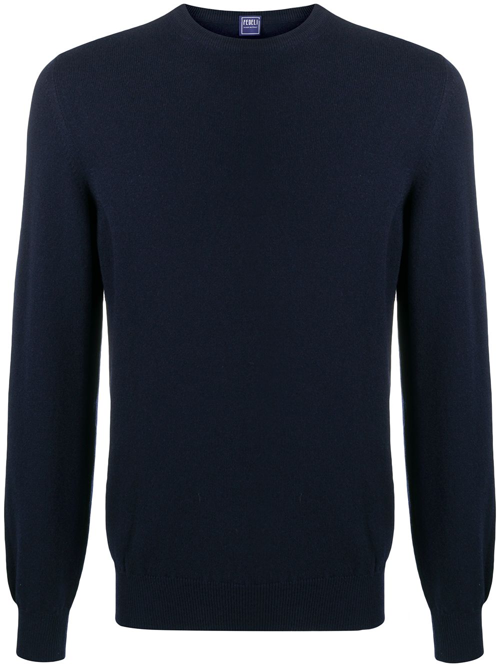 Shop Fedeli Crew-neck Cashmere Jumper In Blue