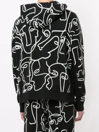 faces print hoodie展示图