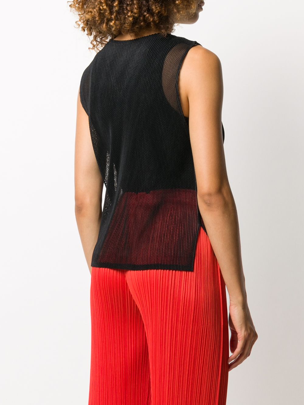 фото Pleats please issey miyake прозрачный плиссированный топ