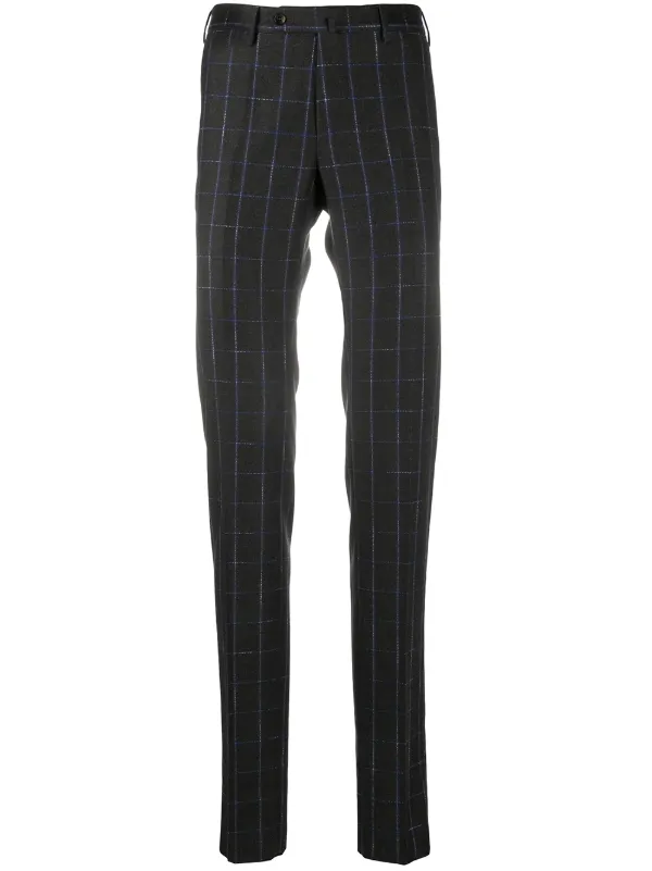 tapered check pants