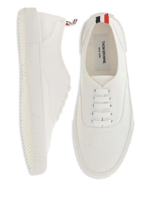 Thom Browne Canvas Heritage Sneakers Canvas Vulcanized Rubber Sole Heritage Sneakers | Thom Browne main image 2