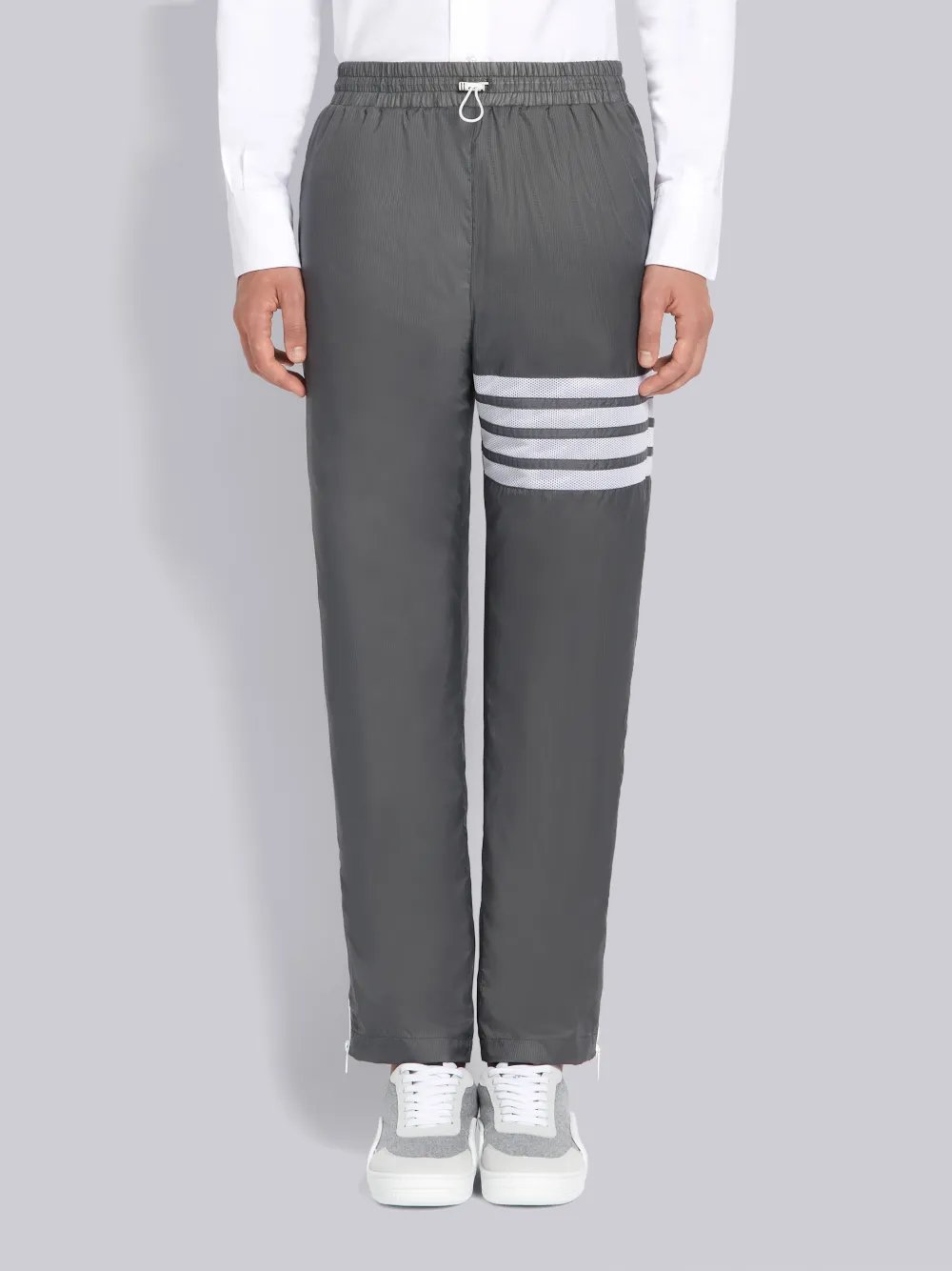 Thom Browne Ripstop Straight-leg Track Pants In Grey