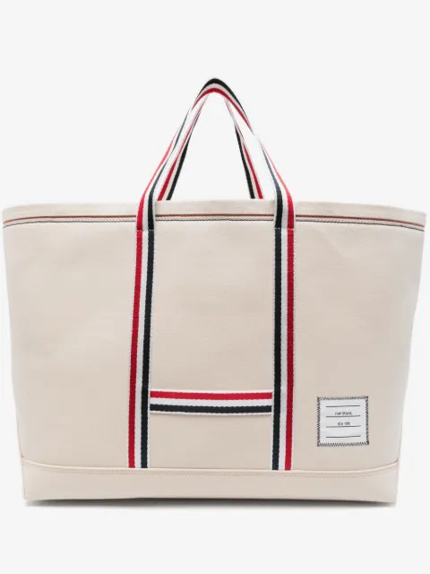 Thom Browne double face canvas small tool tote
