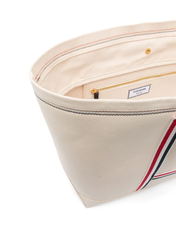 Thom Browne Medium Tool Tote Bag | White | FARFETCH ID