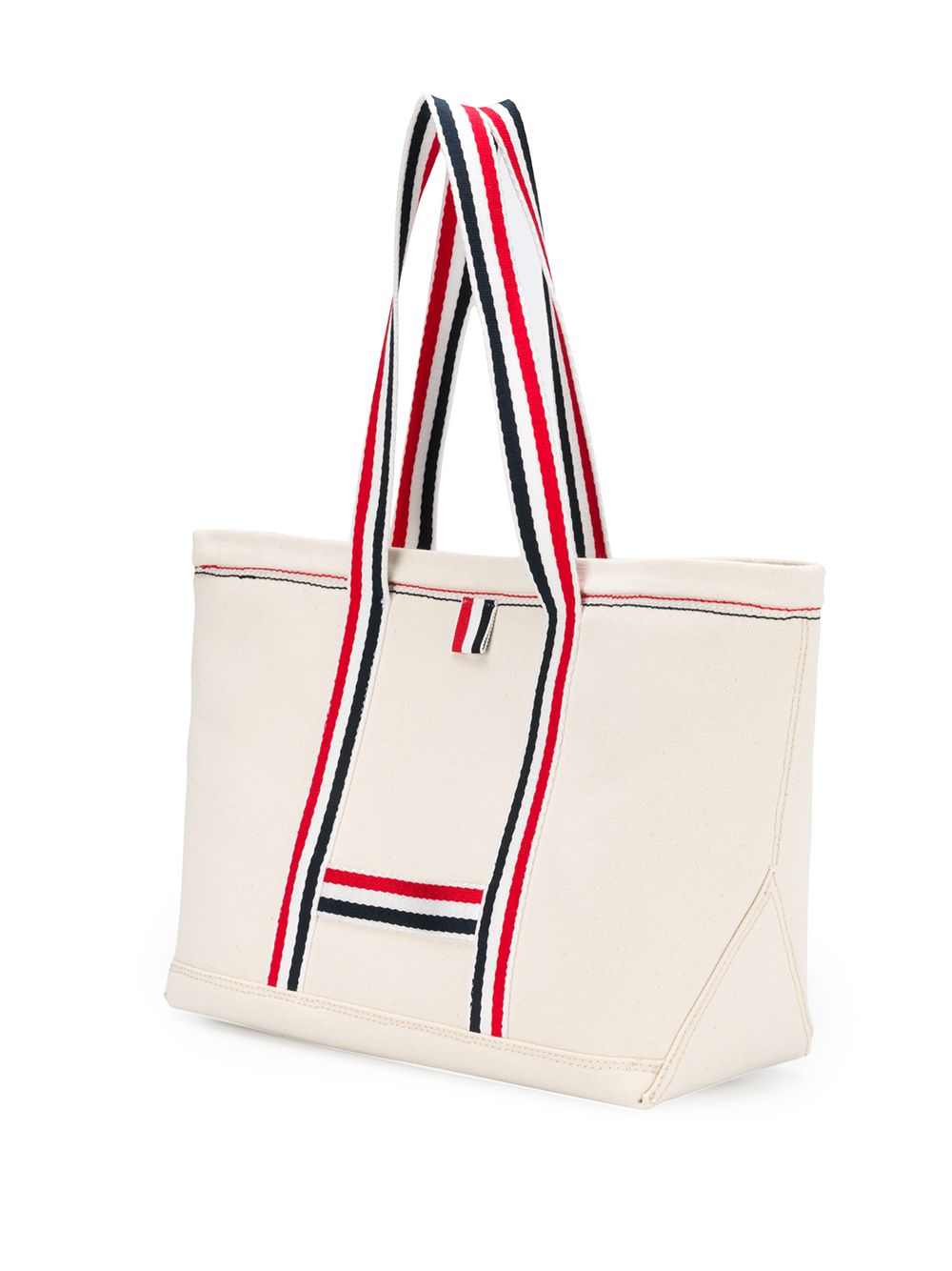 Shop Thom Browne Small Tool Tote Bag In White