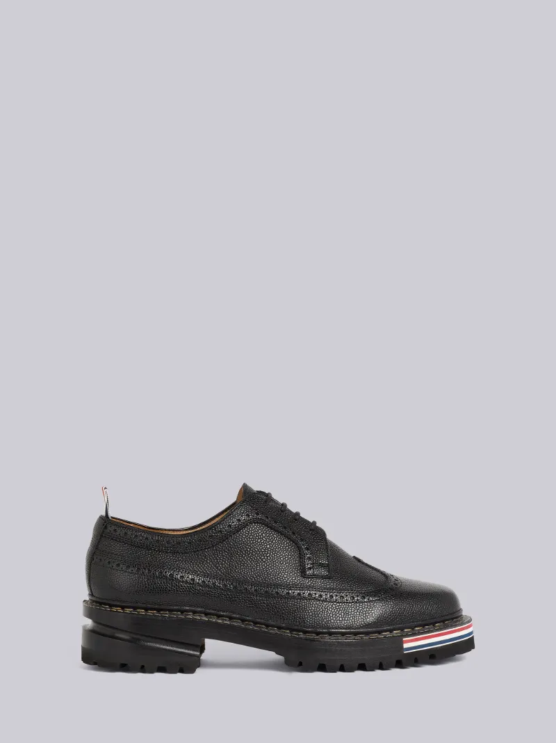 Black Pebbled Calfskin Hiking Sole 