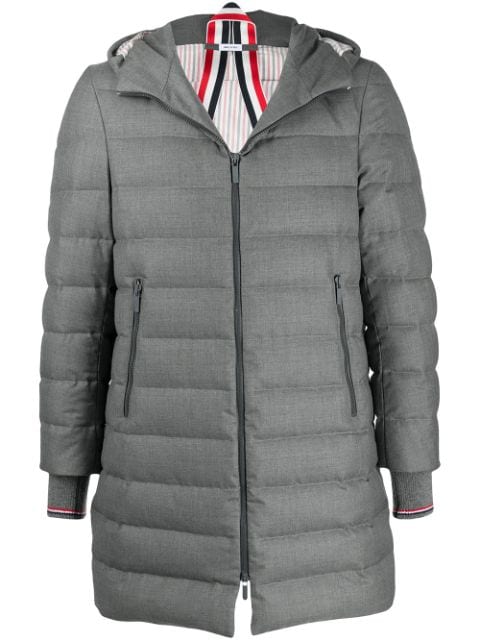 Thom Browne super 120s twill hooded ski coat
