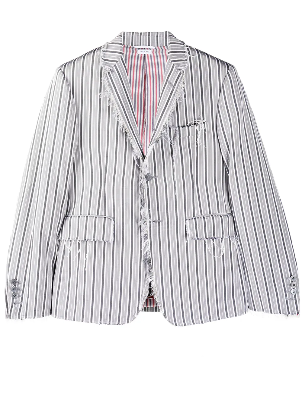 

Thom Browne pinstripe jacquard blazer - 035 MED GREY