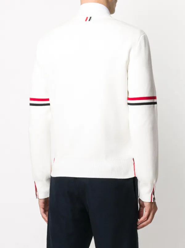 正規品 トムブラウン 4BAR オーバーサイズ　カーディガン トリコロール 1 Thom Browne 4BAR トリコロール カーディガン 通販 - FARFETCH