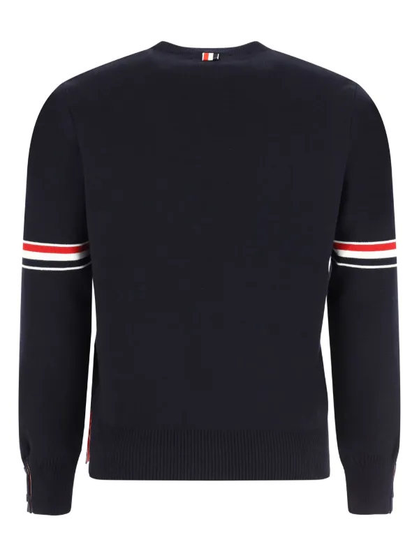 Thom Browne ミラノスティッチ　ニット Thom Browne Milano Stitch Crew Neck Jumper | Blue | FARFETCH