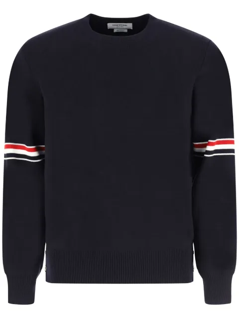 Thom Browne suéter de tejido milano con cuello redondo