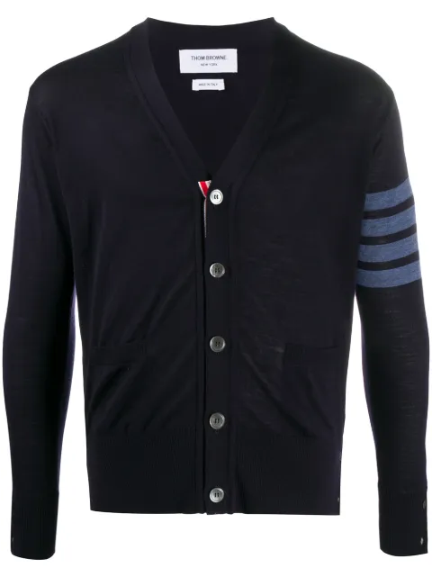 Thom Browne 4-Bar V-neck merino cardigan