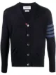 Image 1 of Thom Browne 4-Bar V-neck merino cardigan