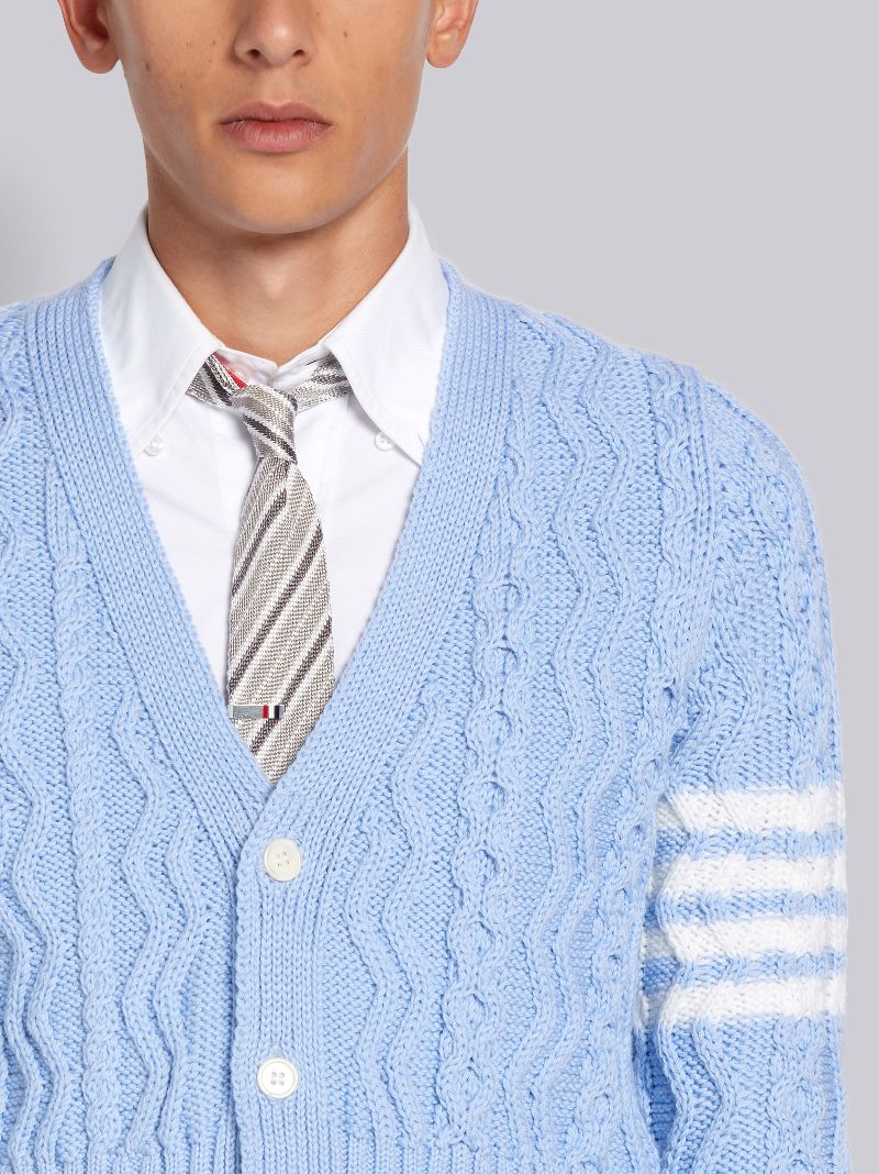 light blue wool cardigan