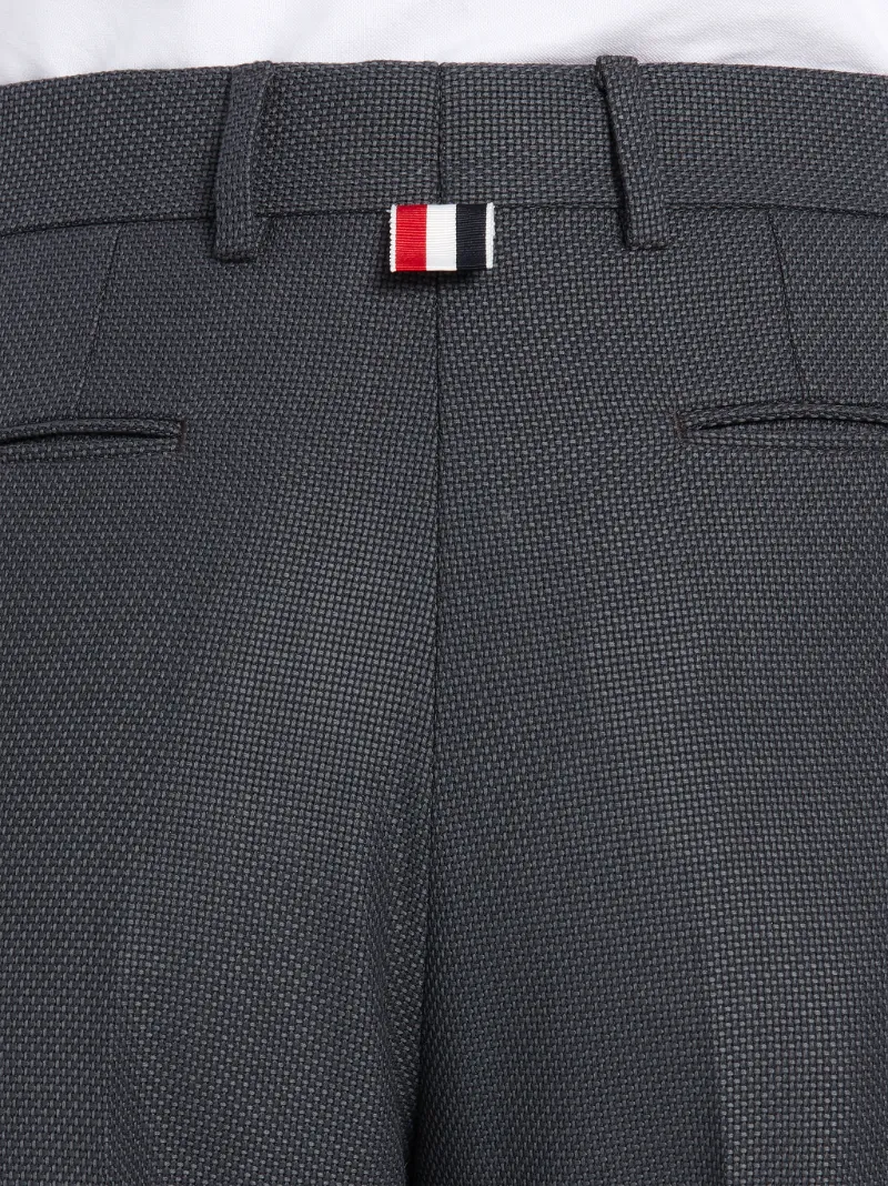 Dark Grey Wool Hopsack School Uniform Weave Beltloop Trouser | Thom ...