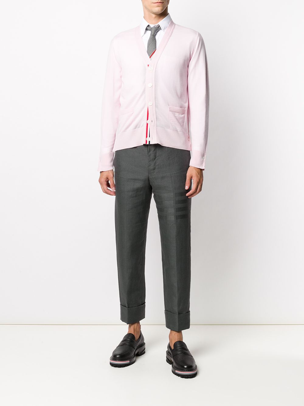 Thom Browne Vest met V-hals - Roze