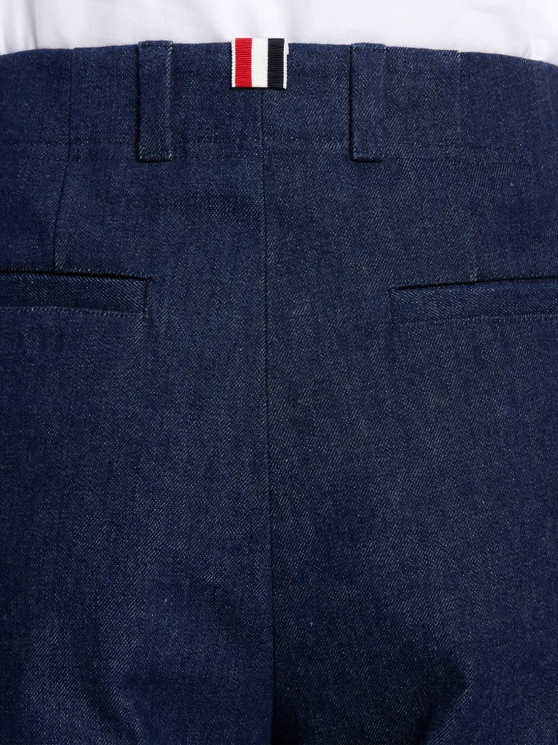 Navy Washed Cotton Denim Deconstructed 