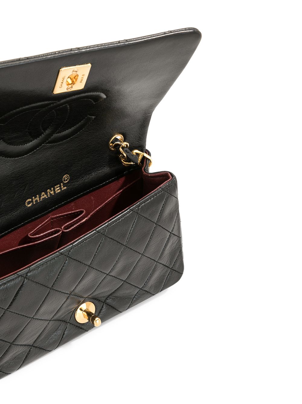 фото Chanel pre-owned стеганая сумка на плечо с логотипом сс