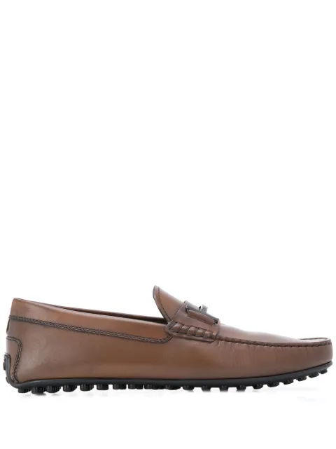 Tod's T logo plaque loafers
