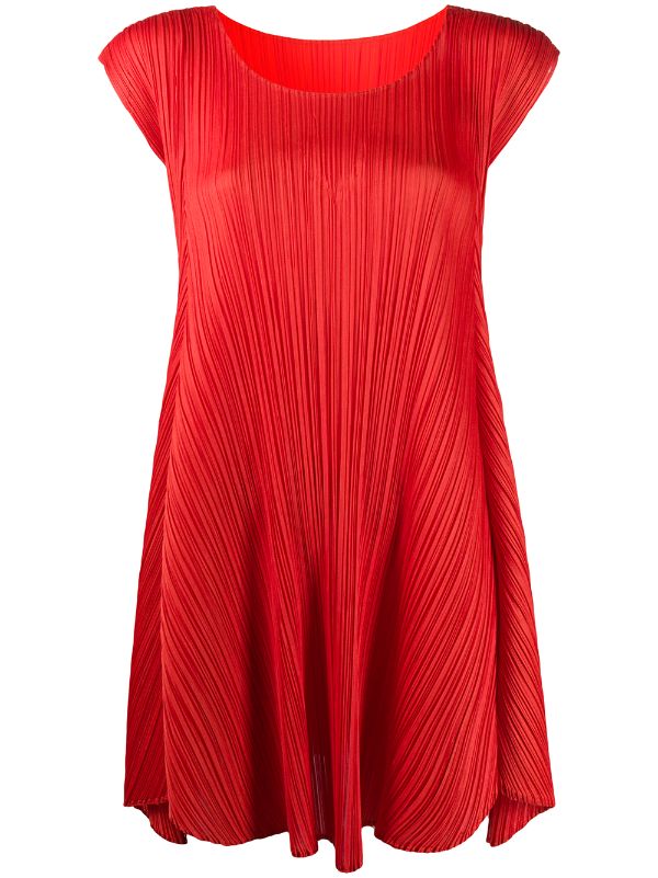 issey miyake red dress