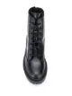 Kenzo black calf leather ankle biker boots