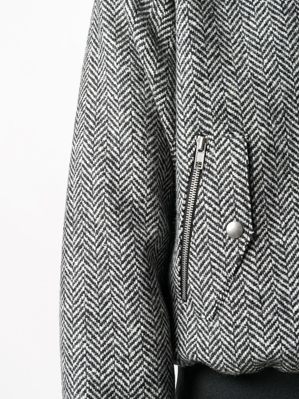 фото Maison margiela куртка-бомбер с узором в елочку