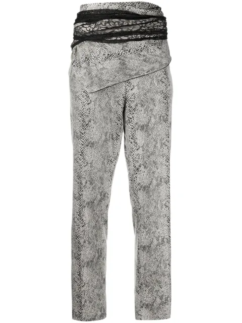 Y/Project pantalon à effet peau de python