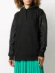 Moncler panelled logo print hoodie