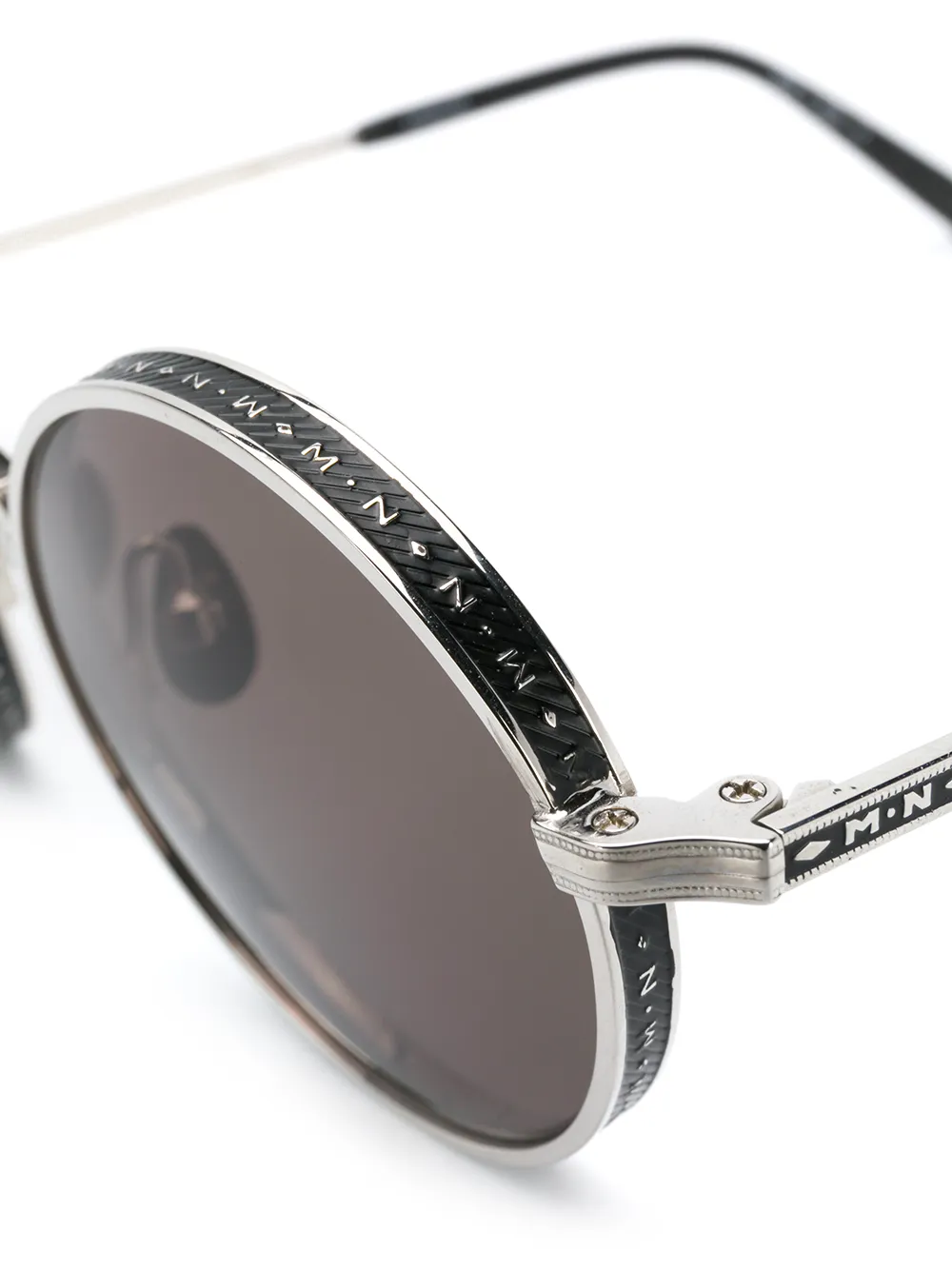  Matsuda Round-frame Logo Sunglasses - Silver 