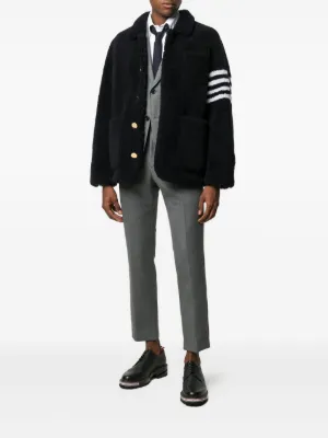 Thom Browne 4BARムートンジャケット
4BAR ムートンジャケット Thom Browne 4BAR ボンバージャケット | ブルー | FARFETCH JP