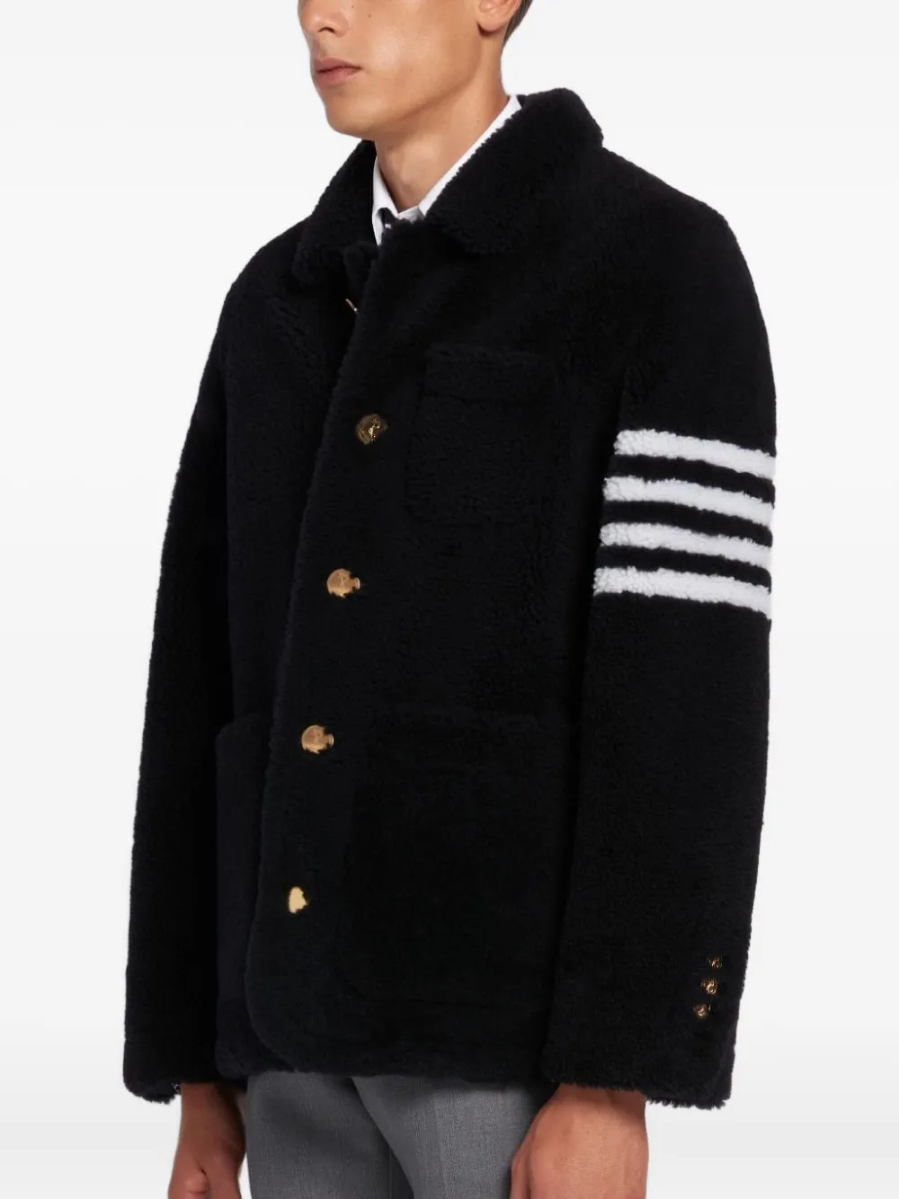 Thom Browne 4BAR ムートンジャケット 通販 - FARFETCH
