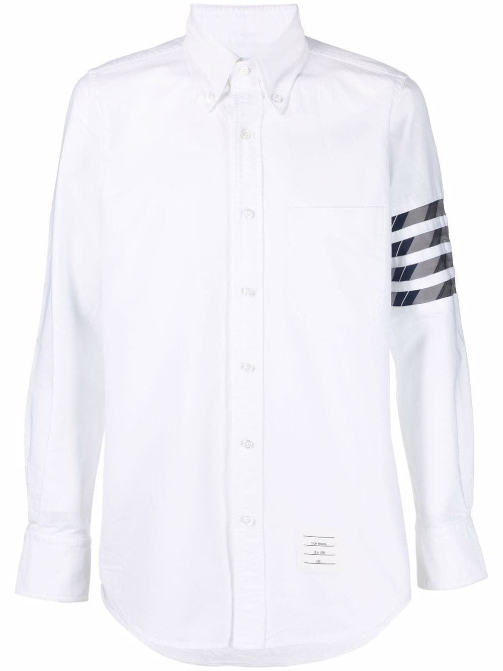 Shop Thom Browne 4-bar Straight-fit Oxford Shirt In White