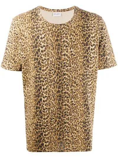 leopard print T-shirt | Saint Laurent 