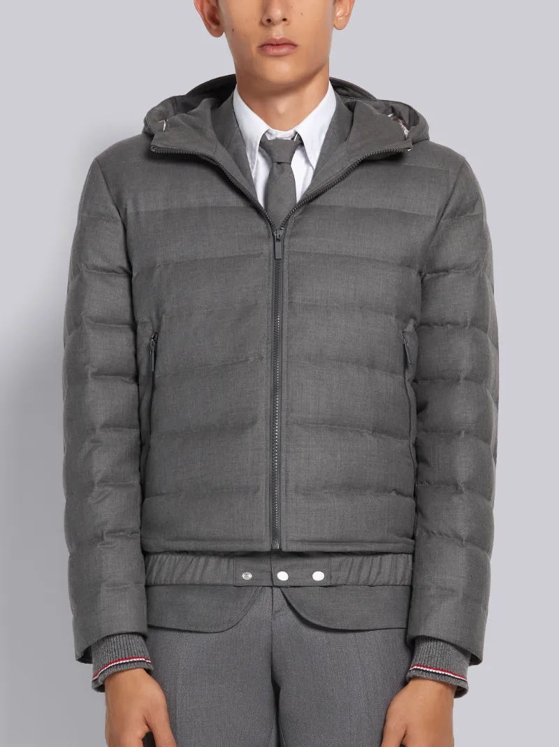 Medium Grey Down Filled Super 120s Twill Ski Jacket | Thom Browne