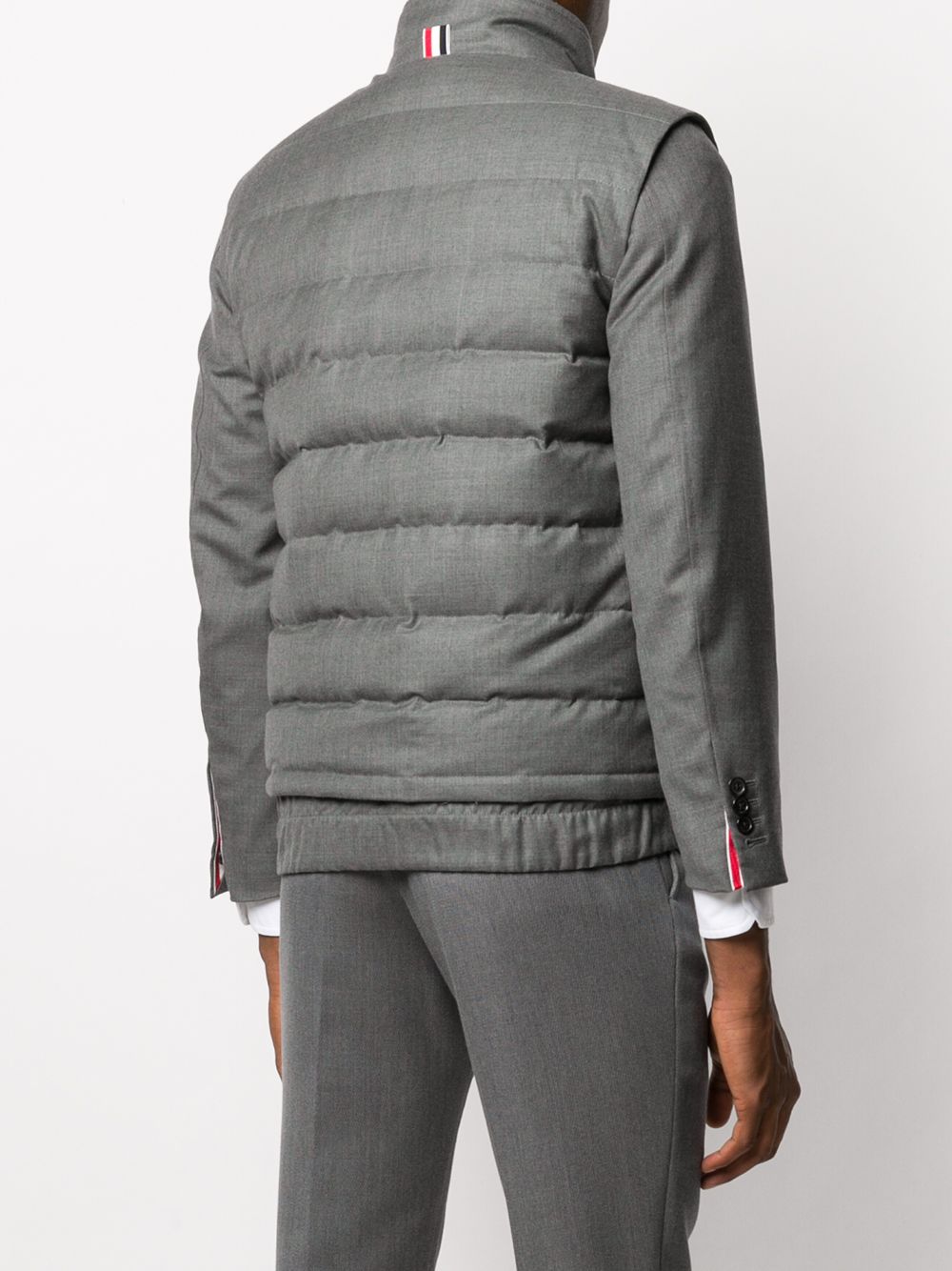 Shop Thom Browne Super 120s Down-filled Ski Vest In Grey