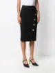 Boutique Moschino button-detail midi skirt