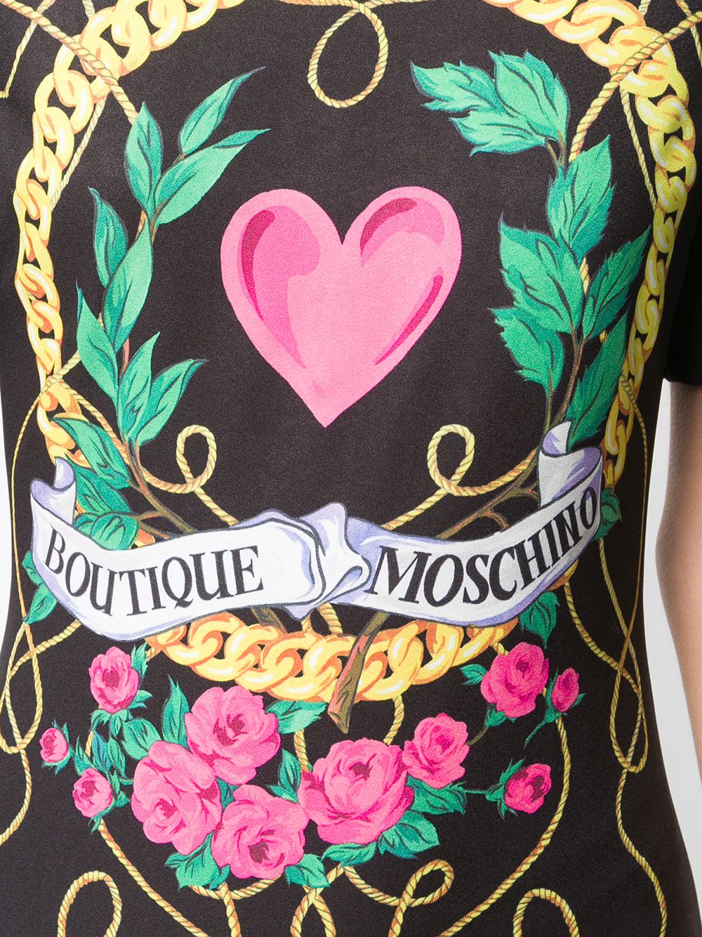 фото Boutique moschino платье с графичным принтом и логотипом