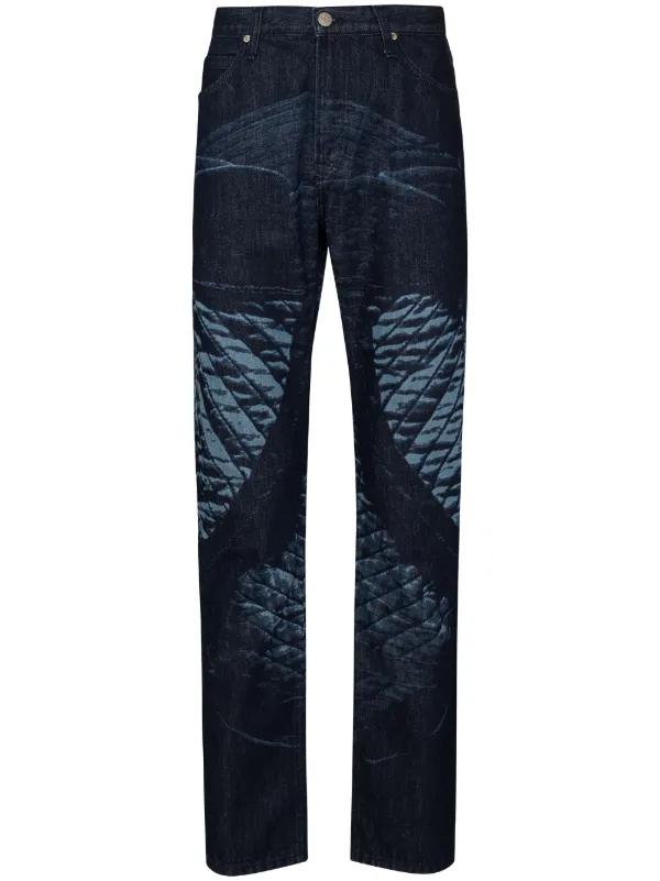 print denim jeans