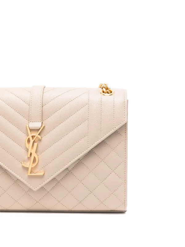 Saint Laurent Envelope Shoulder Bag Neutrals FARFETCH JO