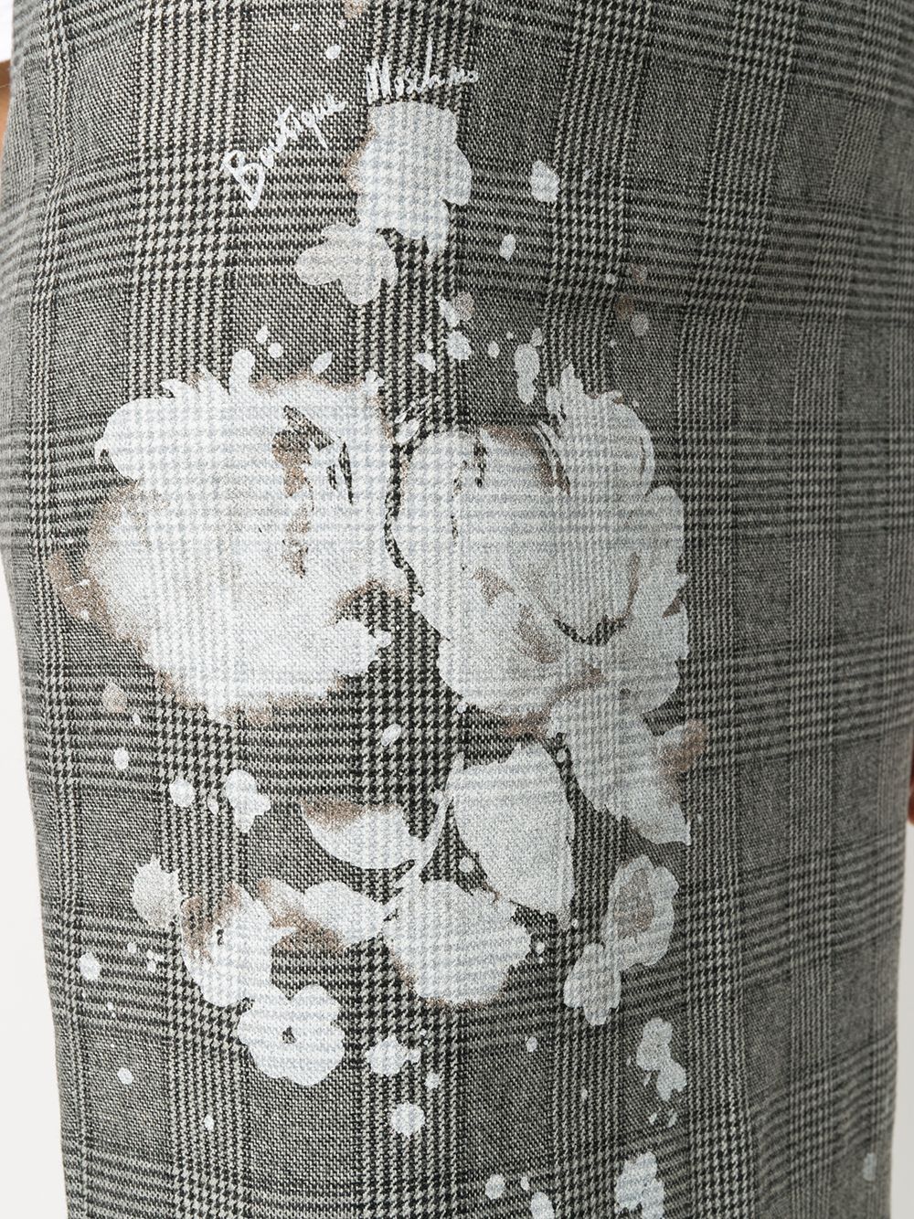 фото Boutique moschino юбка в клетку с цветочным принтом