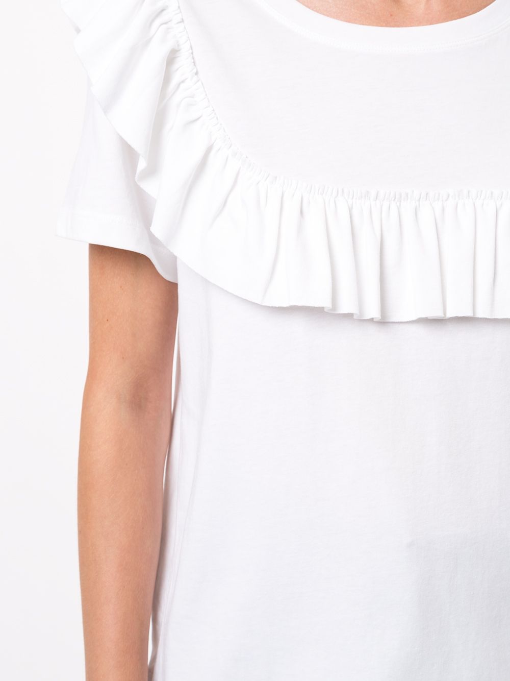 RED VALENTINO RUFFLE-DETAIL T-SHIRT