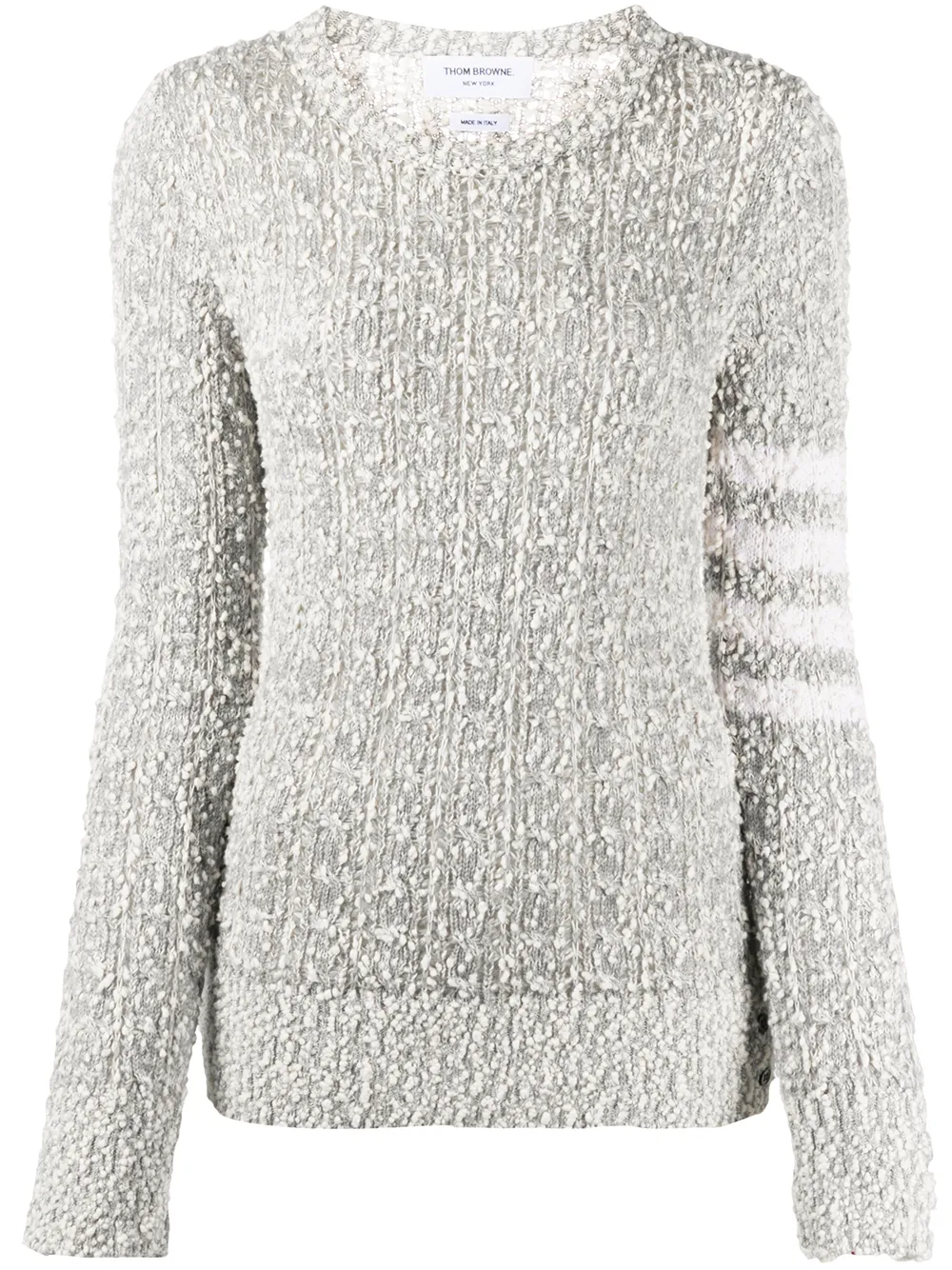 

Thom Browne open tuck stitch 4-Bar jumper - Grey