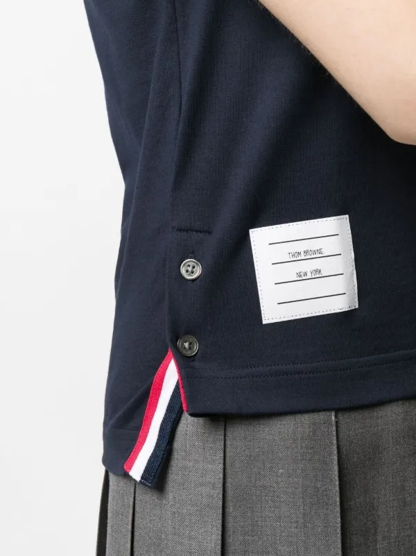 Thom Browne Asymmetric Hem short-sleeve T-shirt | Blue