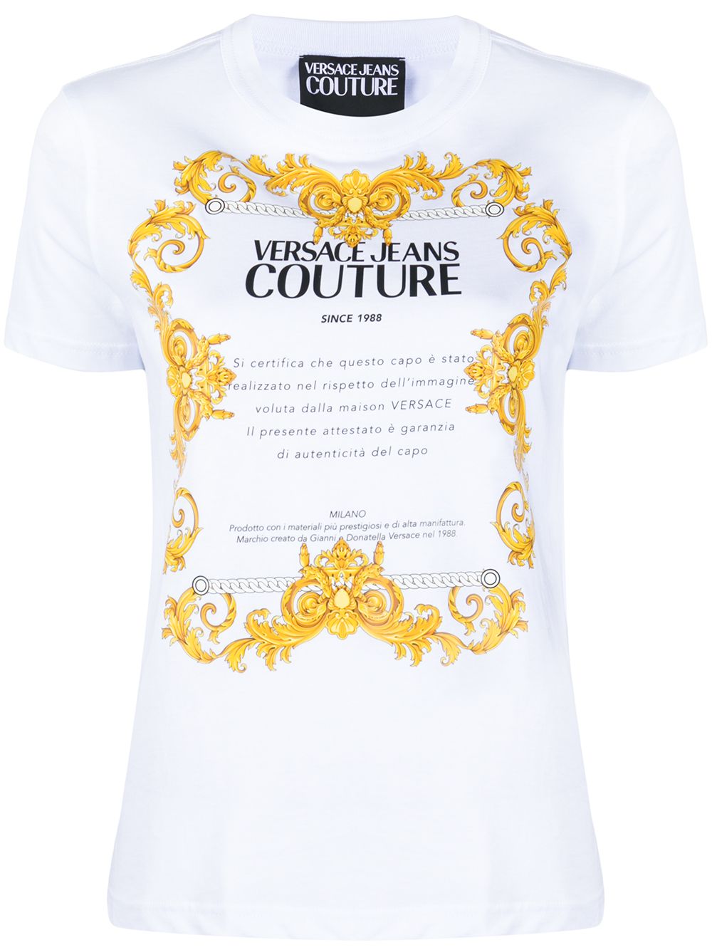 фото Versace jeans couture футболка с принтом baroque etichetta