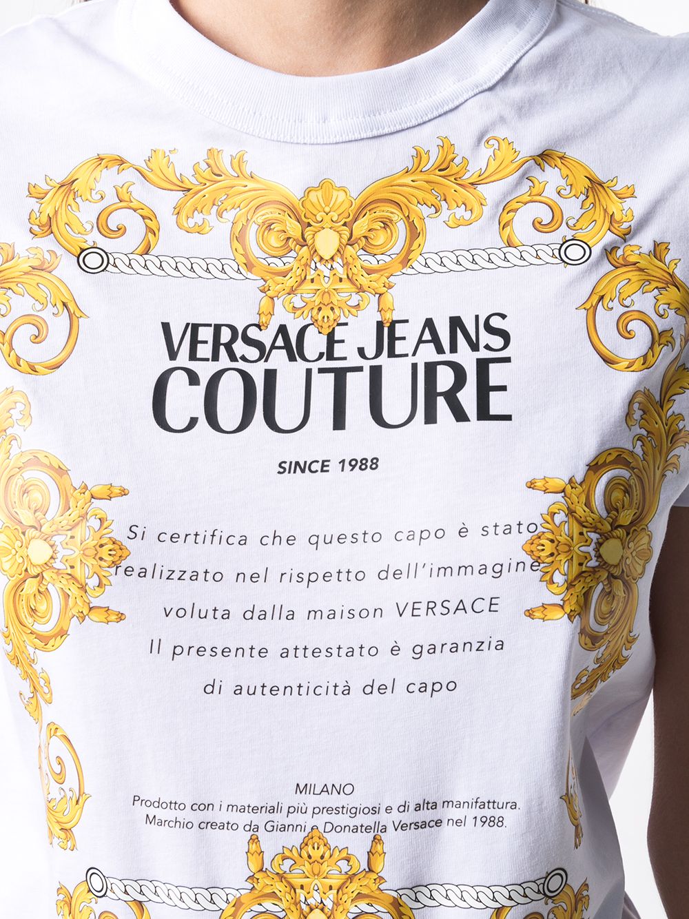 фото Versace jeans couture футболка с принтом baroque etichetta