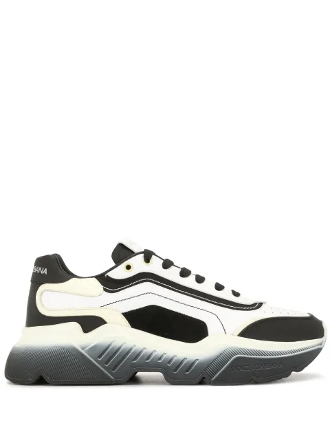 Click to view more detailed imagery on our partner's website Dolce & Gabbana Calfskin Nappa Daymaster Sneakers In Black