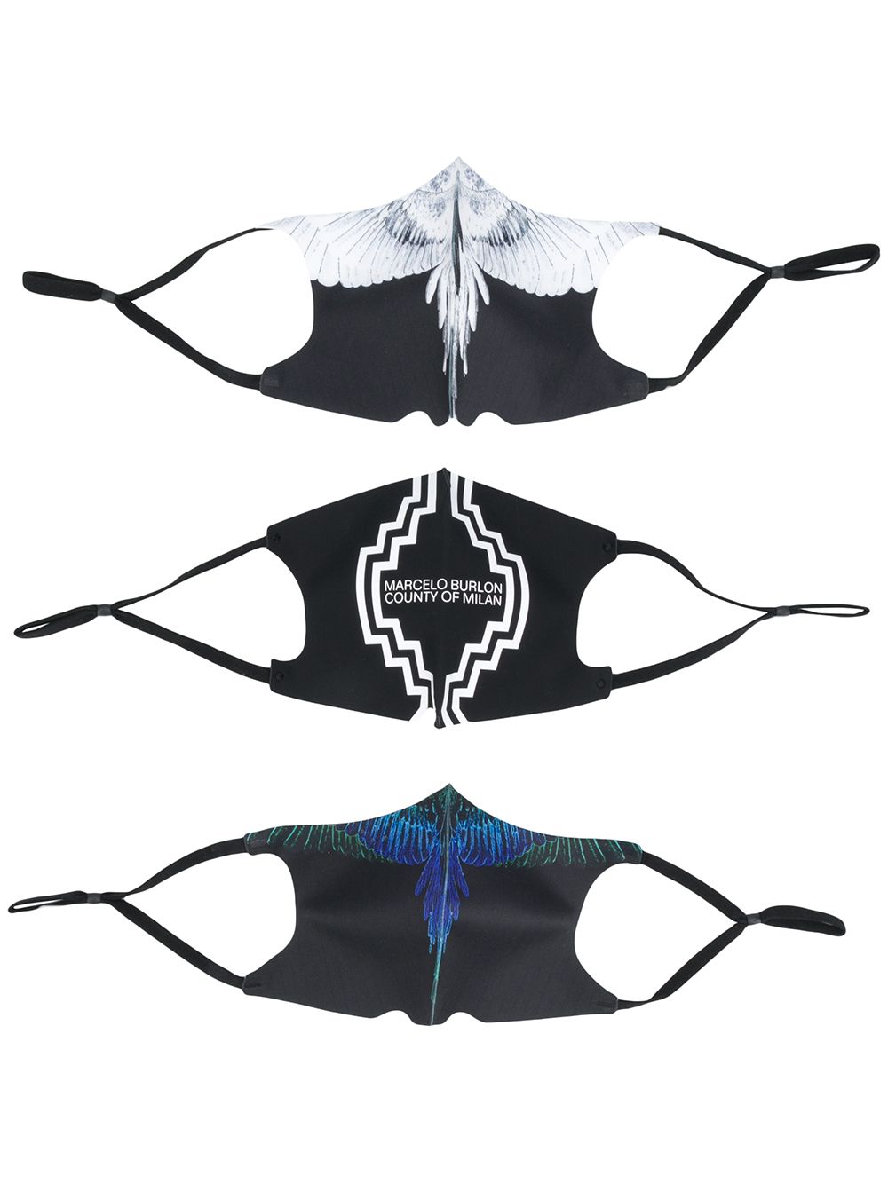 Wings print face masks (pack of 3)